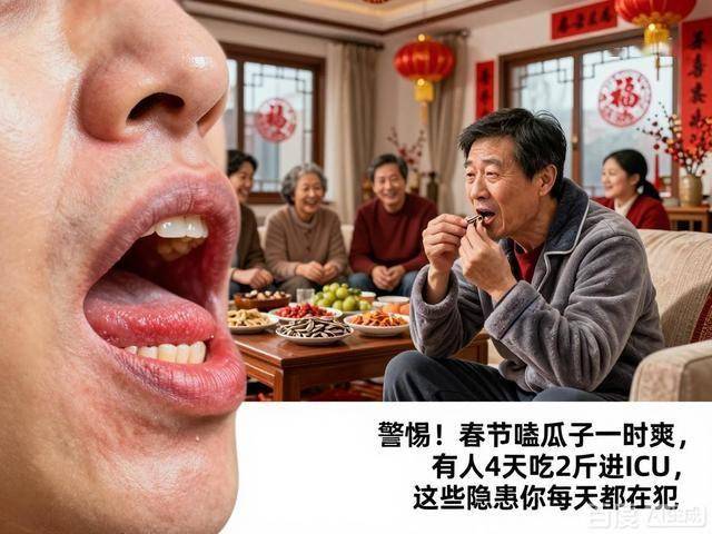 吃2斤进ICU这些隐患你都在犯警惕!春节嗑瓜子一时爽有人4天(图3) 吃2斤进ICU这些隐患你都在犯警惕!春节嗑瓜子一时爽有人4天(图3)
